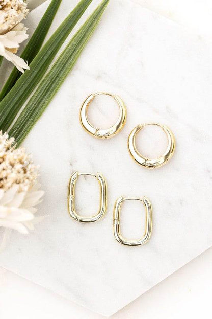 14K STAINLESS STEEL EVERYDAY HUGGIE EARRINGS - Shop Style & More | Fresh Looks, Everyday Deals & Free Shipping