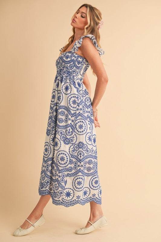 Barb Embroidered Maxi Sundress - Shop Style & More | Fresh Looks, Everyday Deals & Free Shipping