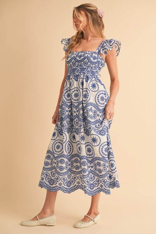 Barb Embroidered Maxi Sundress - Shop Style & More | Fresh Looks, Everyday Deals & Free Shipping