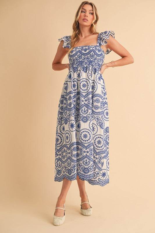Barb Embroidered Maxi Sundress - Shop Style & More | Fresh Looks, Everyday Deals & Free Shipping