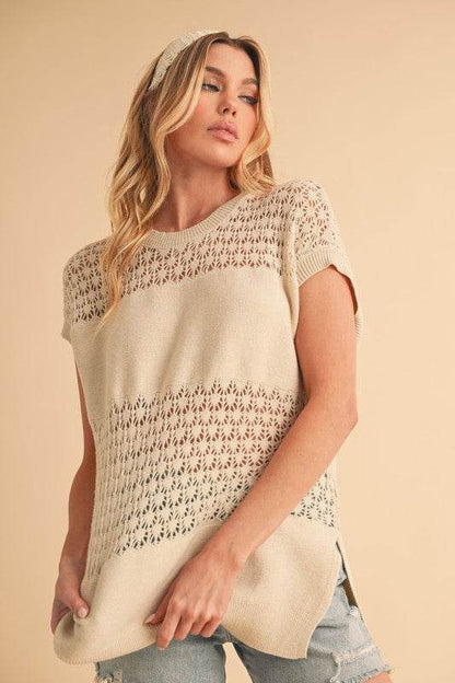 Ameena Open Stitch Mesh Tank - Shop Style & More | Fresh Looks, Everyday Deals & Free Shipping