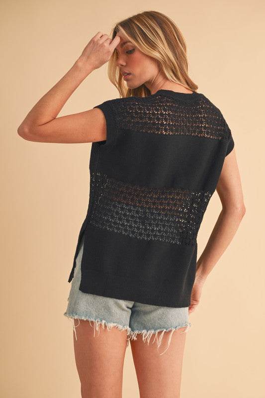 Ameena Open Stitch Mesh Tank - Shop Style & More | Fresh Looks, Everyday Deals & Free Shipping