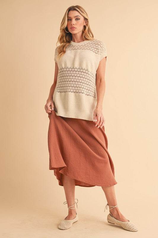 Ameena Open Stitch Mesh Tank - Shop Style & More | Fresh Looks, Everyday Deals & Free Shipping