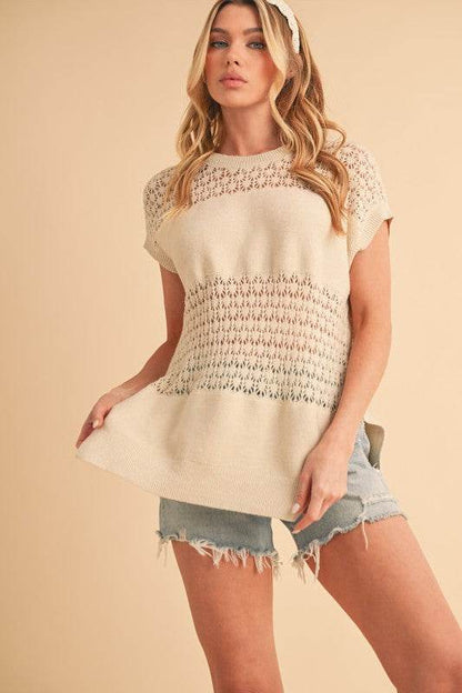 Ameena Open Stitch Mesh Tank - Shop Style & More | Fresh Looks, Everyday Deals & Free Shipping