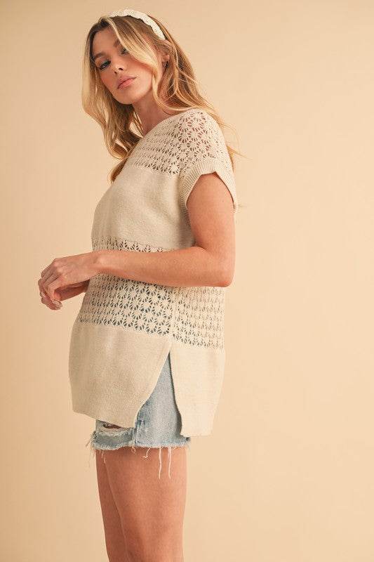 Ameena Open Stitch Mesh Tank - Shop Style & More | Fresh Looks, Everyday Deals & Free Shipping