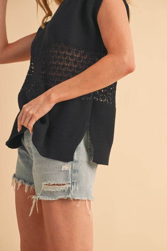 Ameena Open Stitch Mesh Tank - Shop Style & More | Fresh Looks, Everyday Deals & Free Shipping