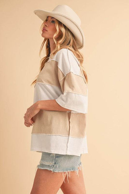 Polly Color Block Top - Shop Style & More | Fresh Looks, Everyday Deals & Free Shipping