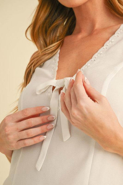 Karis Eyelet Tank - Shop Style & More | Fresh Looks, Everyday Deals & Free Shipping