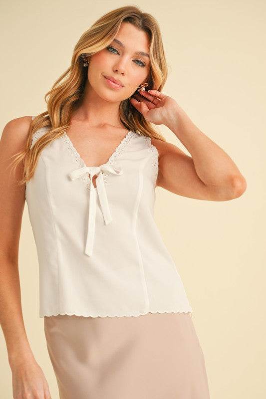 Karis Eyelet Tank - Shop Style & More | Fresh Looks, Everyday Deals & Free Shipping
