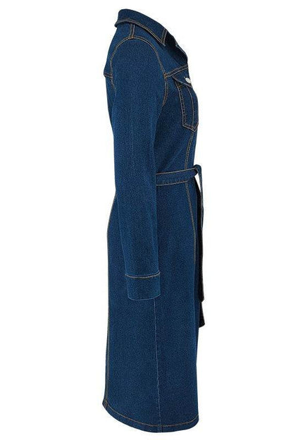 WOMEN FASHION DENIM LONG MAXI DRESS - Shop Style & More | Fresh Looks, Everyday Deals & Free Shipping