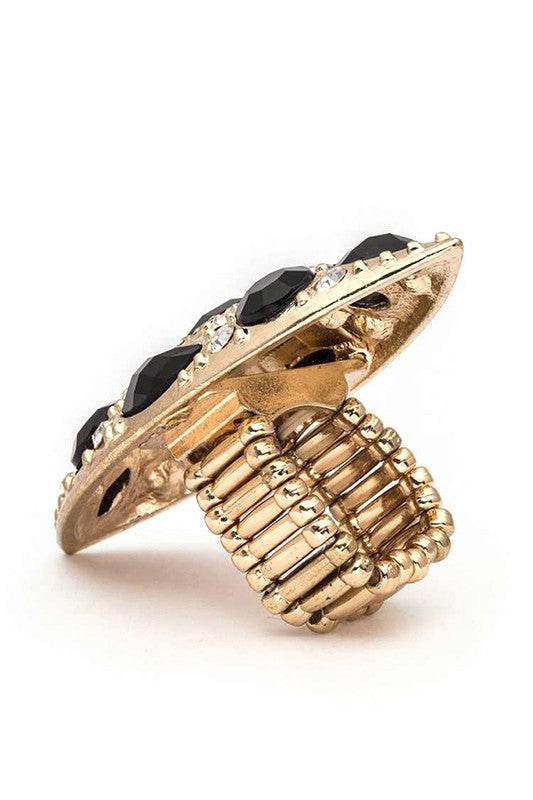 Almond Shape Bejewel Stretch Ring - Shop Style & More | Fresh Looks, Everyday Deals & Free Shipping