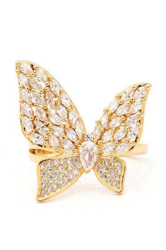 Cubic Zirconia Iconic Butterfly Ring - Shop Style & More | Fresh Looks, Everyday Deals & Free Shipping