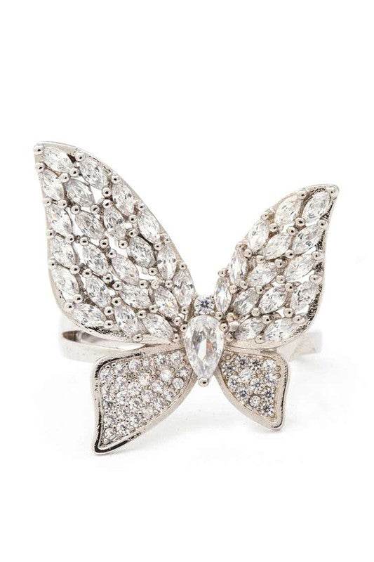 Cubic Zirconia Iconic Butterfly Ring - Shop Style & More | Fresh Looks, Everyday Deals & Free Shipping