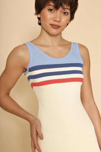 Retro striped knit tank dress - Shop Style & More | Fresh Looks, Everyday Deals & Free Shipping