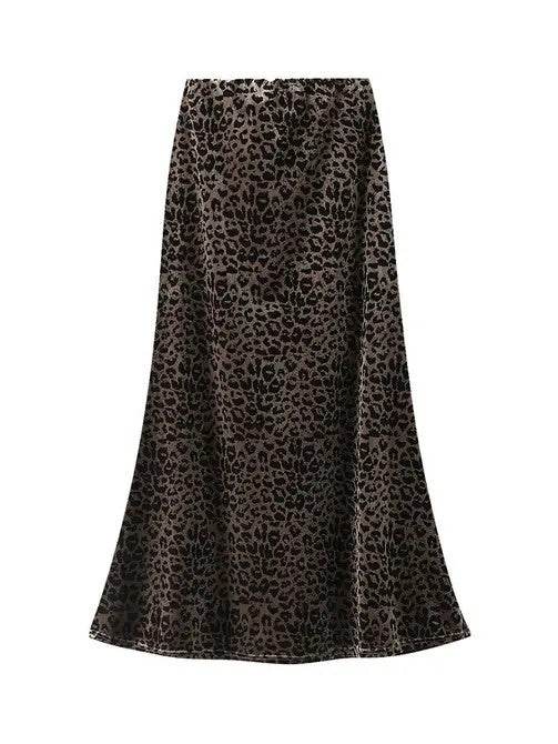 Velvet leopard midi skirt - Shop Style & More | Fresh Looks, Everyday Deals & Free Shipping