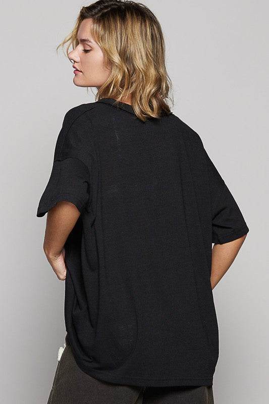 POL V-Neck Half Sleeve T-Shirt - Shop Style & More | Fresh Looks, Everyday Deals & Free Shipping