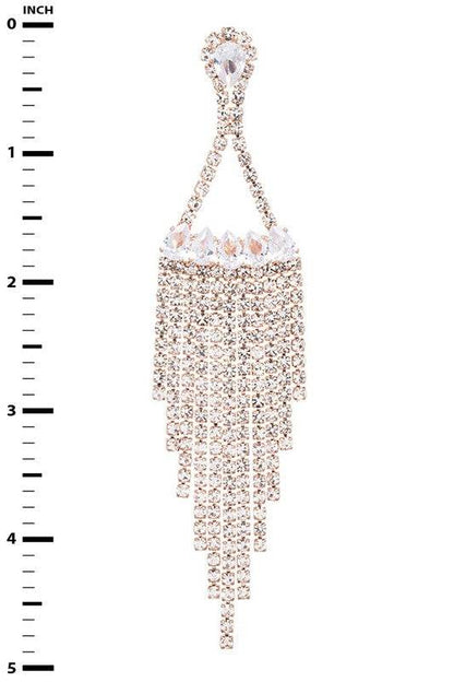Fringe Rhinestone CZ Chandelier Earrings - Shop Style & More | Fresh Looks, Everyday Deals & Free Shipping