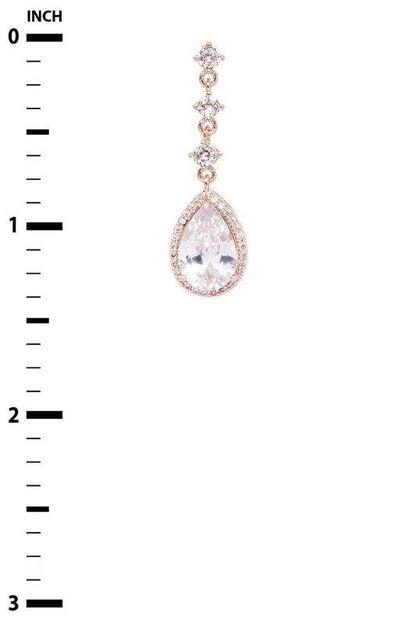 CZ Teardrop Elegant Swing Earrings - Shop Style & More | Fresh Looks, Everyday Deals & Free Shipping