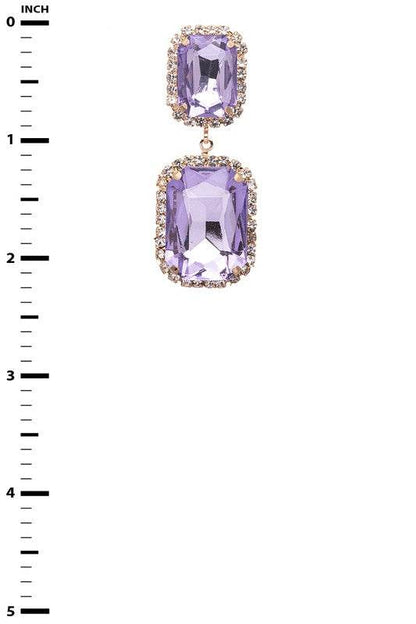 Square Drop Crystal Earrings - Shop Style & More | Fresh Looks, Everyday Deals & Free Shipping