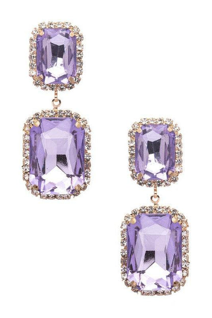 Square Drop Crystal Earrings - Shop Style & More | Fresh Looks, Everyday Deals & Free Shipping
