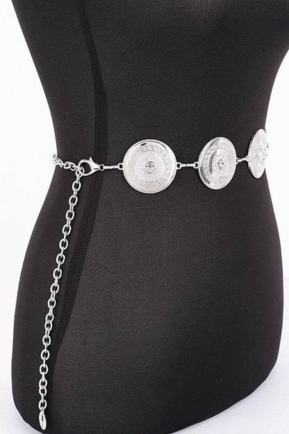 Round Disk Shiny Fashion Chain Belt - Shop Style & More | Fresh Looks, Everyday Deals & Free Shipping