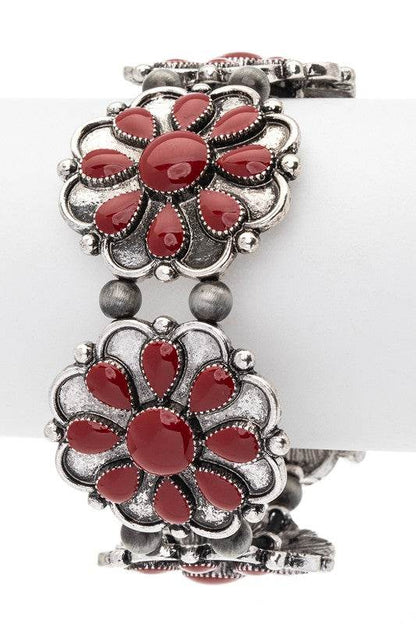 Stone Flower Western Stretch Bracelet - Shop Style & More | Fresh Looks, Everyday Deals & Free Shipping