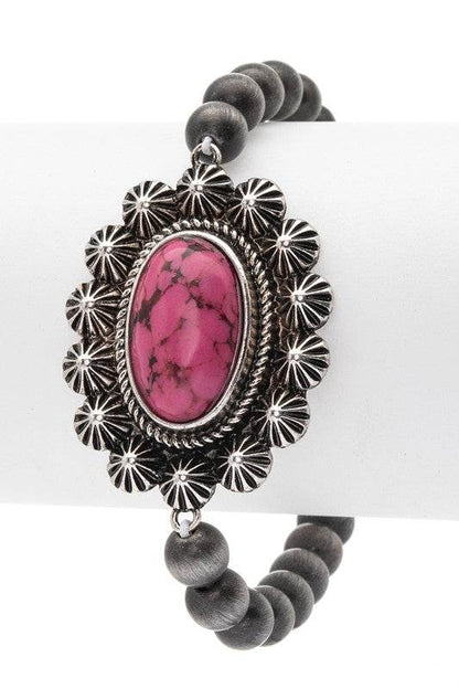 Oval Stone Western Stretch Bracelet - Shop Style & More | Fresh Looks, Everyday Deals & Free Shipping