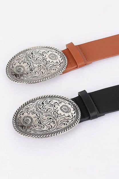 Engraved Western Buckle Fashion Belt - Shop Style & More | Fresh Looks, Everyday Deals & Free Shipping