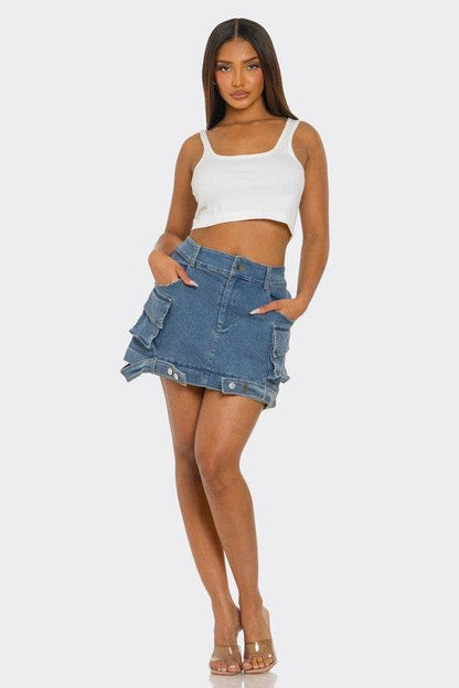 Utility Denim Maxi Skirt - Shop Style & More | Fresh Looks, Everyday Deals & Free Shipping