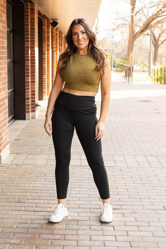 Tummy Control Full Length Leggings with Pockets - Shop Style & More | Fresh Looks, Everyday Deals & Free Shipping