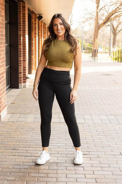 Tummy Control Full Length Leggings with Pockets - Shop Style & More | Fresh Looks, Everyday Deals & Free Shipping