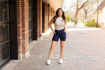 The Abby - NAVY Crossover Biker 5 Shorts R2 - Shop Style & More | Fresh Looks, Everyday Deals & Free Shipping