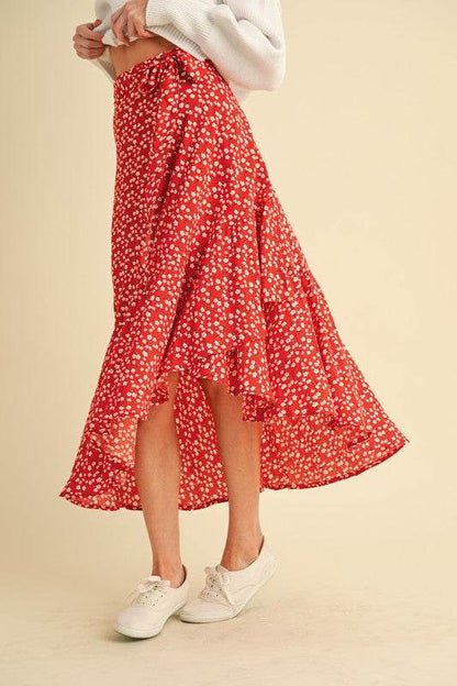 Berti Floral Wrap Skirt - Shop Style & More | Fresh Looks, Everyday Deals & Free Shipping