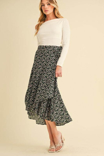 Berti Floral Wrap Skirt - Shop Style & More | Fresh Looks, Everyday Deals & Free Shipping