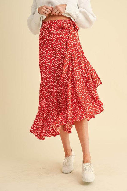 Berti Floral Wrap Skirt - Shop Style & More | Fresh Looks, Everyday Deals & Free Shipping