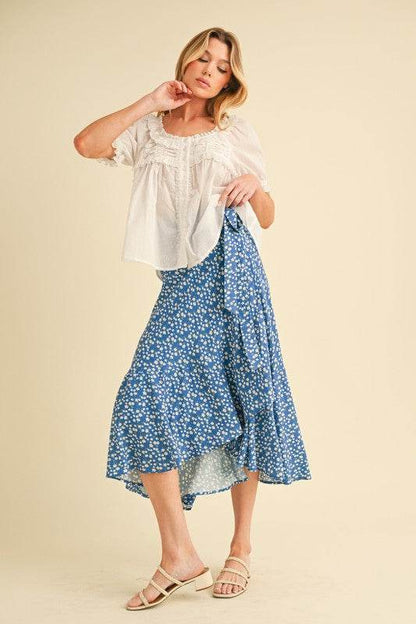 Berti Floral Wrap Skirt - Shop Style & More | Fresh Looks, Everyday Deals & Free Shipping