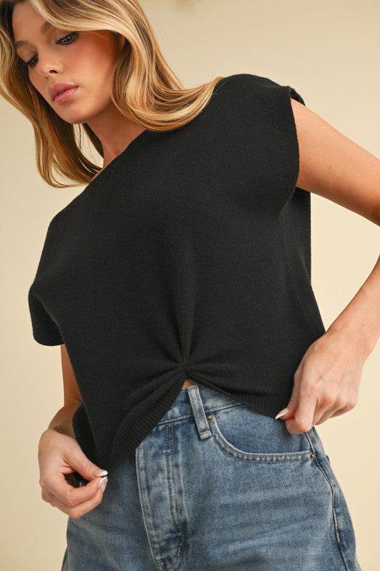 Iana Short Sleeve Knotted Top - Shop Style & More | Fresh Looks, Everyday Deals & Free Shipping