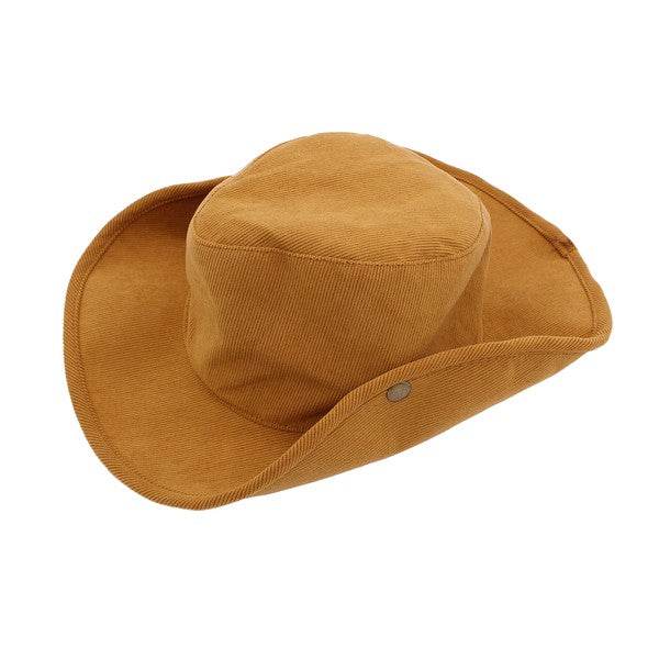 CORDUROY SIDE SNAP VERSATILE COWBOY HAT - Shop Style & More | Fresh Looks, Everyday Deals & Free Shipping