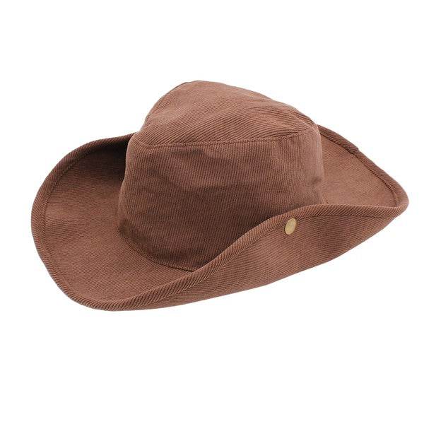 CORDUROY SIDE SNAP VERSATILE COWBOY HAT - Shop Style & More | Fresh Looks, Everyday Deals & Free Shipping