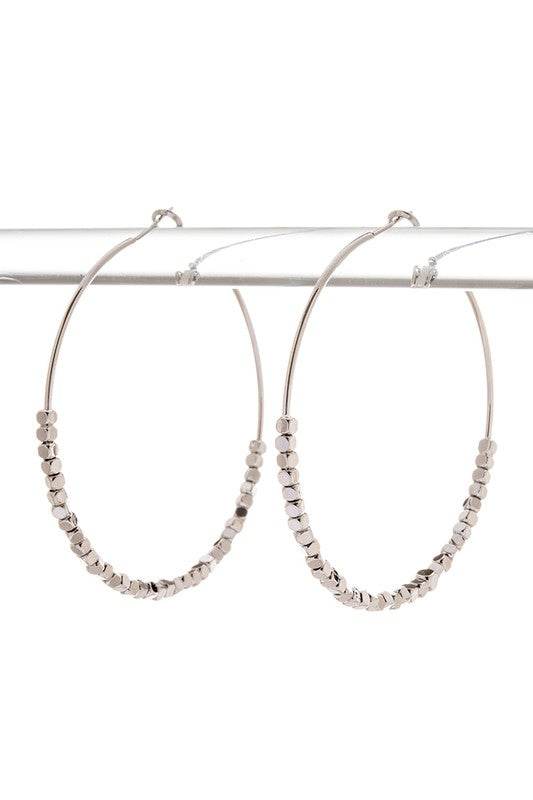 60MM Dainty Nugget Slider Hoop Earrings - Shop Style & More | Fresh Looks, Everyday Deals & Free Shipping