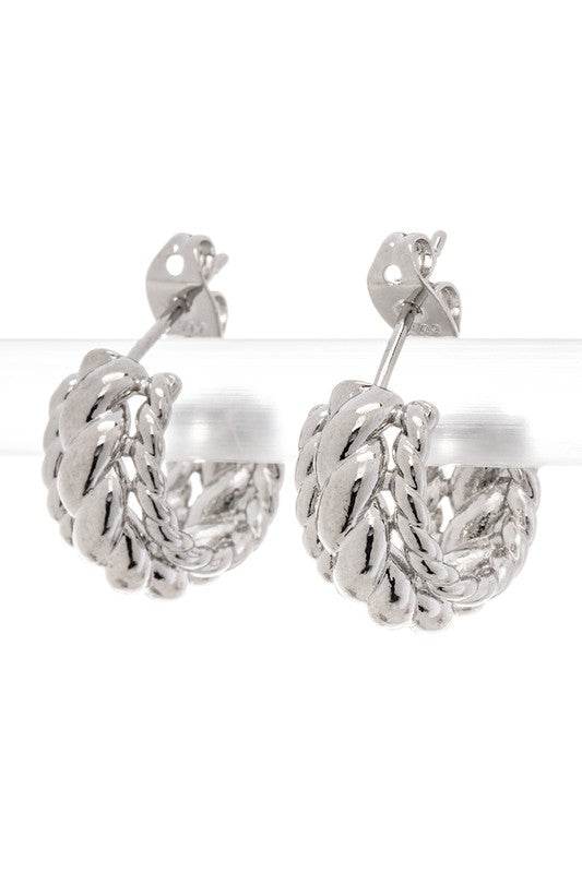 Scallop Texture Chunky Hoop Earings - Shop Style & More | Fresh Looks, Everyday Deals & Free Shipping