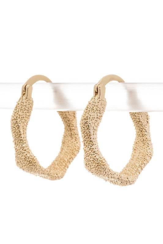 Textured Irregular Iconic Hoop Earrings - Shop Style & More | Fresh Looks, Everyday Deals & Free Shipping