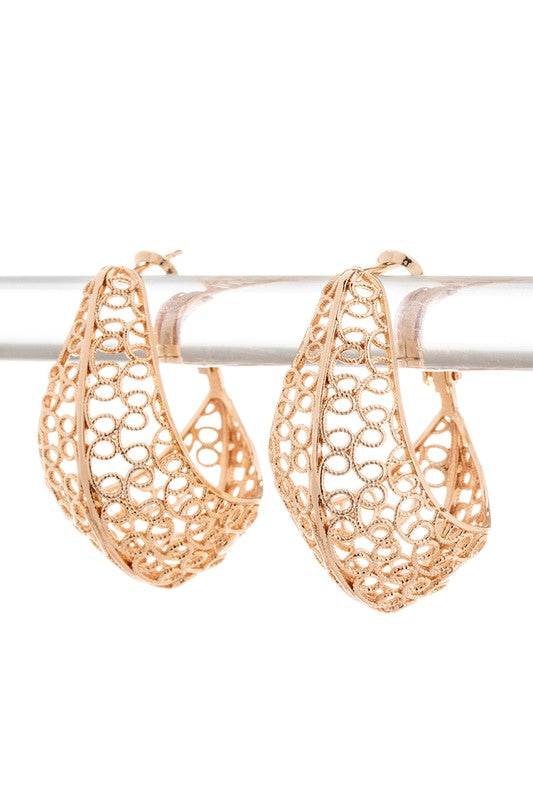 Laser Cut iconic 3D Hoop Earrings - Shop Style & More | Fresh Looks, Everyday Deals & Free Shipping