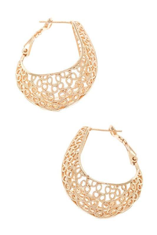Laser Cut iconic 3D Hoop Earrings - Shop Style & More | Fresh Looks, Everyday Deals & Free Shipping