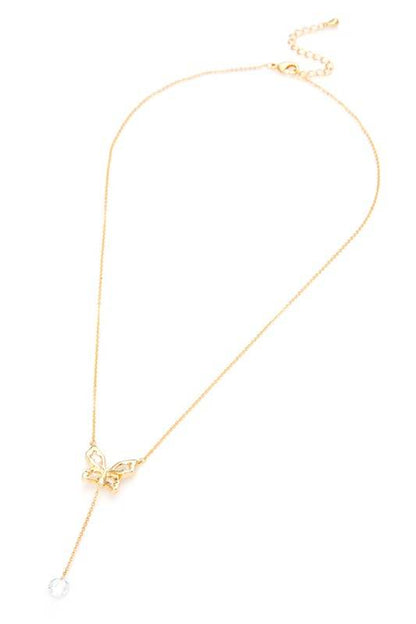 Cubic Zirconia Dorp Butterfly Pendant Necklace - Shop Style & More | Fresh Looks, Everyday Deals & Free Shipping