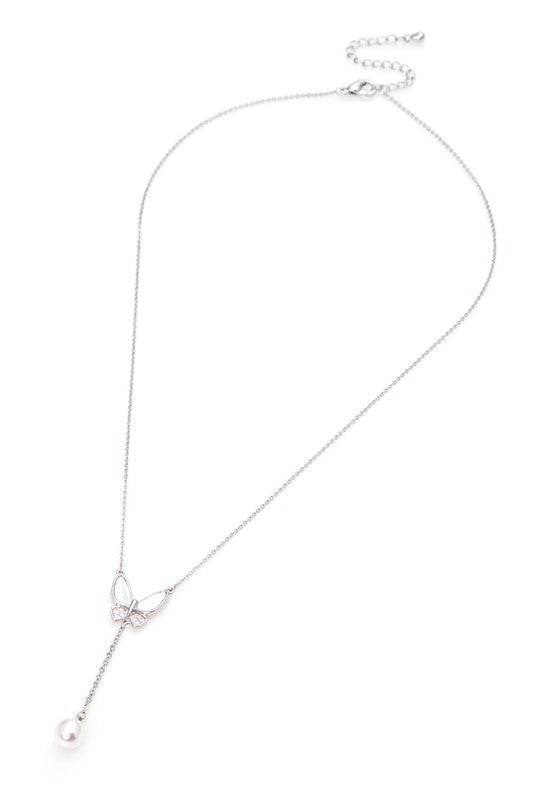 MOP Butterfly Pearl Drop Pendant Necklace - Shop Style & More | Fresh Looks, Everyday Deals & Free Shipping