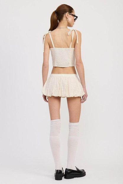 BUBBLE MINI SKIRT WITH ELASTIC WAISTBAND - Shop Style & More | Fresh Looks, Everyday Deals & Free Shipping