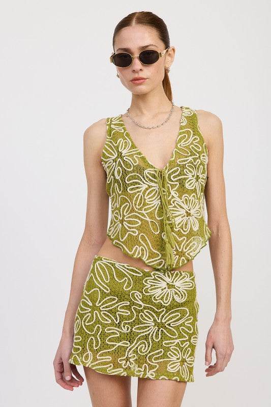 PRINTED SLEEVELESS KNIT VEST - Shop Style & More | Fresh Looks, Everyday Deals & Free Shipping