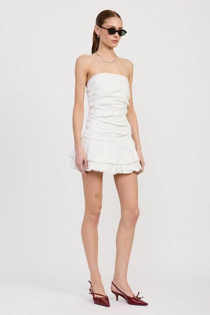 POPLIN TUBE DRESS WITH BACK TIE - Shop Style & More | Fresh Looks, Everyday Deals & Free Shipping