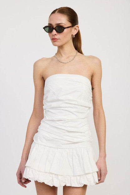 POPLIN TUBE DRESS WITH BACK TIE - Shop Style & More | Fresh Looks, Everyday Deals & Free Shipping
